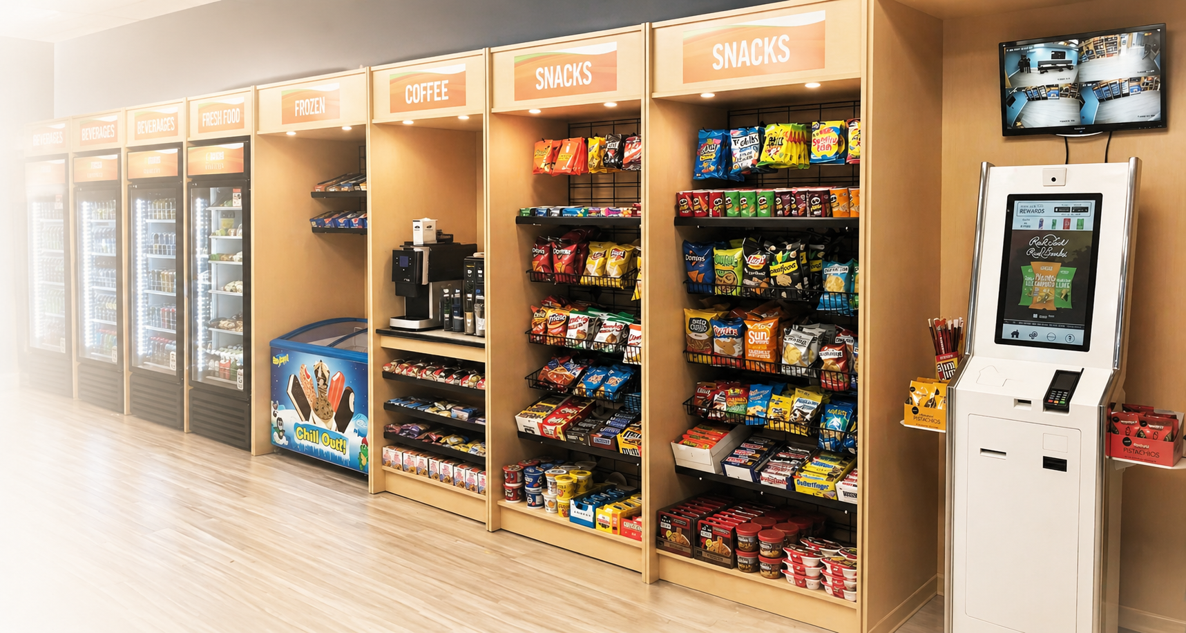 Micro market style unattended retail environment